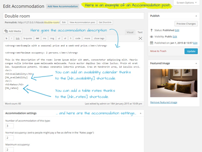 Accommodation page small screenshoot