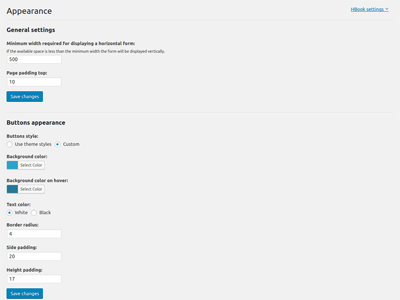 Appearance page small screenshoot
